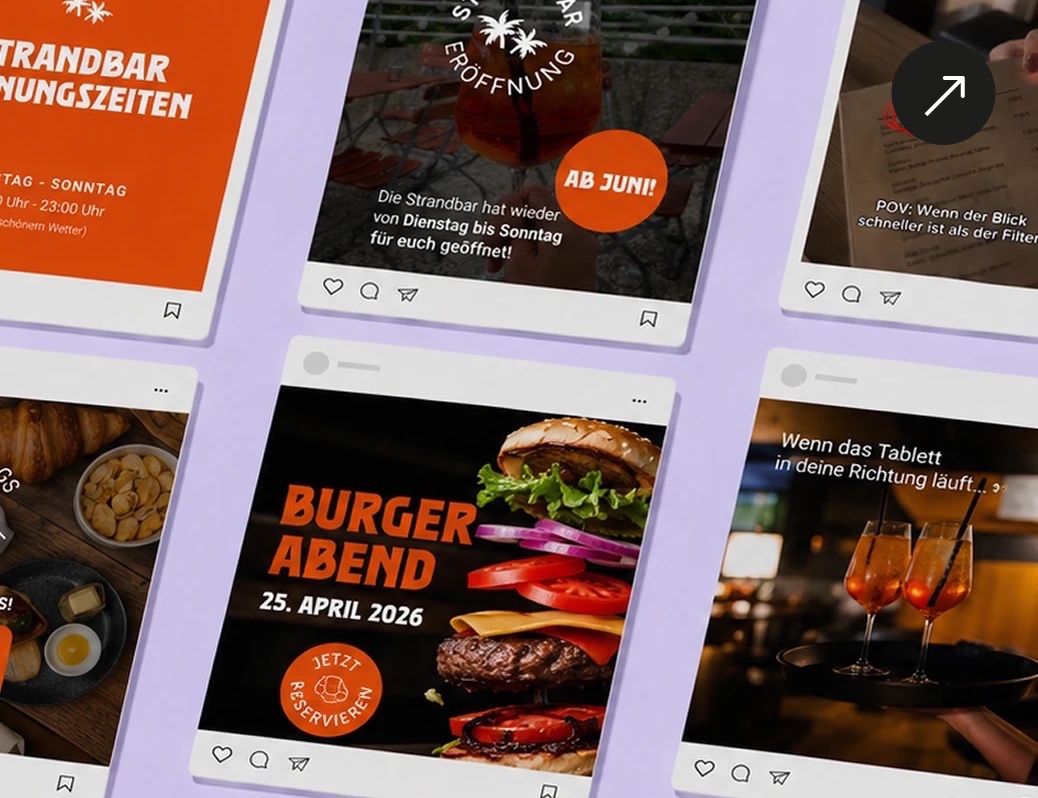 Social-Media-Betreuung für die Luna Lounge – Instagram-Beiträge von Herzhupfal